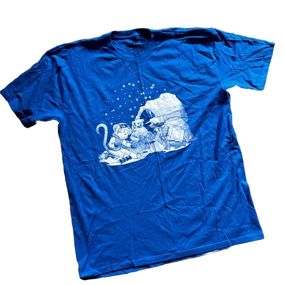 Think Geek Blue T-Shirt With Cool Graphic